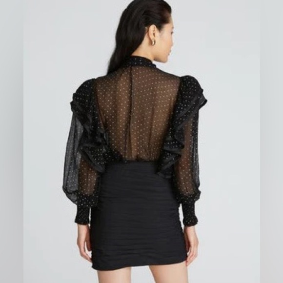 Amur Kehlani Tie skirt Black Rouched *REVOLVE*  NWT Side Zip Mini Skirt - Picture 13 of 15